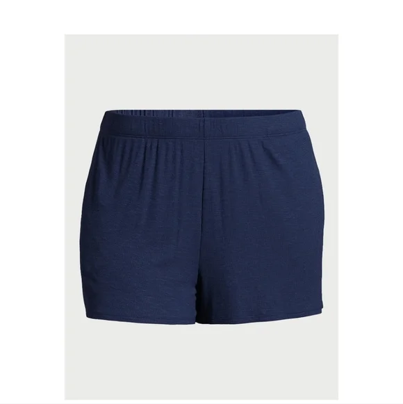Joyspun Women's Ribbed Knit Pull On Sleep Shorts 3X - Picture 4 of 4